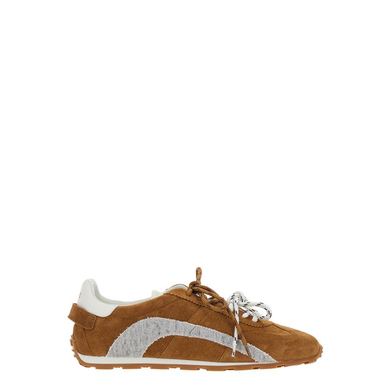 Dsquared2 Men Dc-642 Brown Sneakers With Leather Upper
